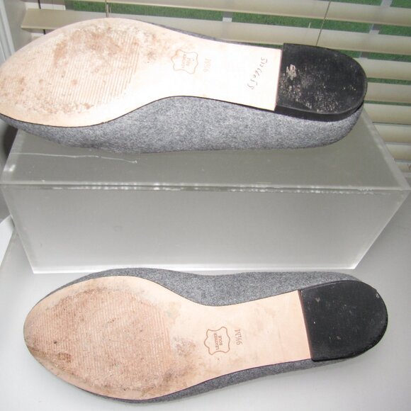 Talbots Light Grey Embroidered Flats – Holiday Design | Size 9.5M | Preppy Chic - Picture 8 of 9